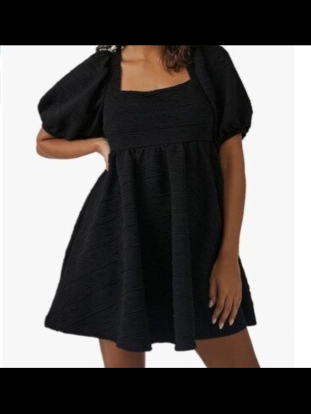 Free People Violet Puff Sleeve Mini Dress